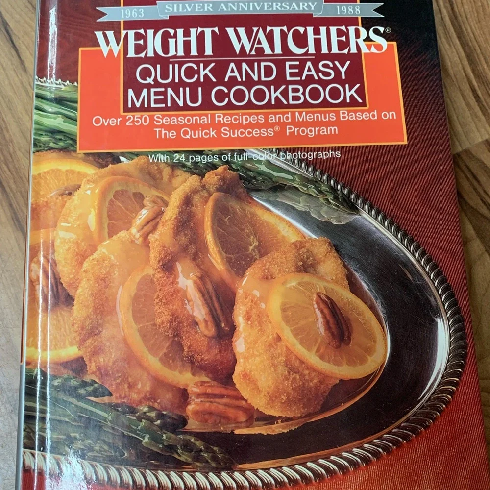 Weight Watchers Quick and Easy Menu Cookbook Silver Anniversary Vintage 1987